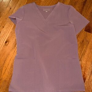 Mauve V-Neck Short Sleeve Tee